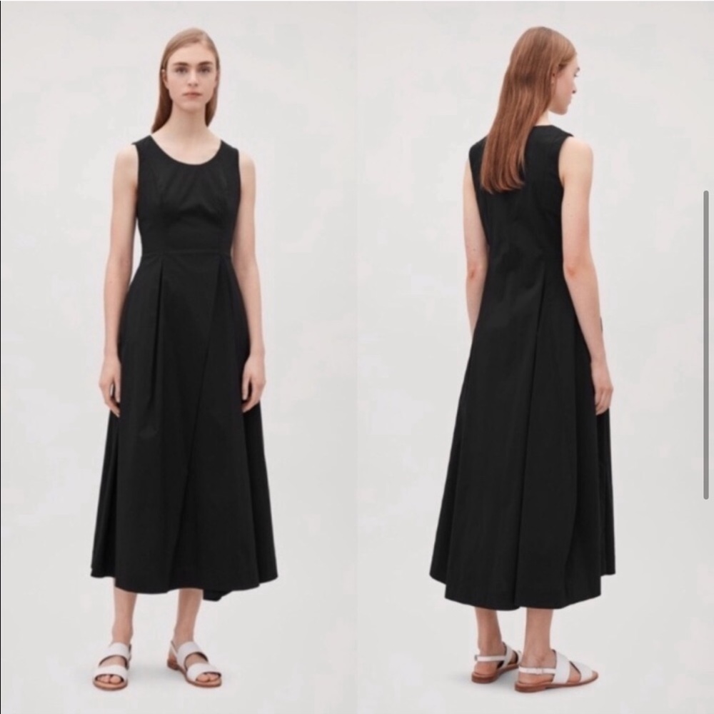 COS NWT Flared Sleeveless Black Dress